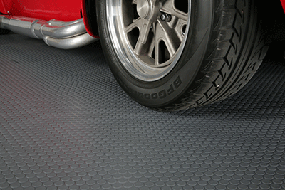 Garage Flooring | Small Coin™ Tread | G-Floor<sup>®</sup> Roll-Out Vinyl Flooring