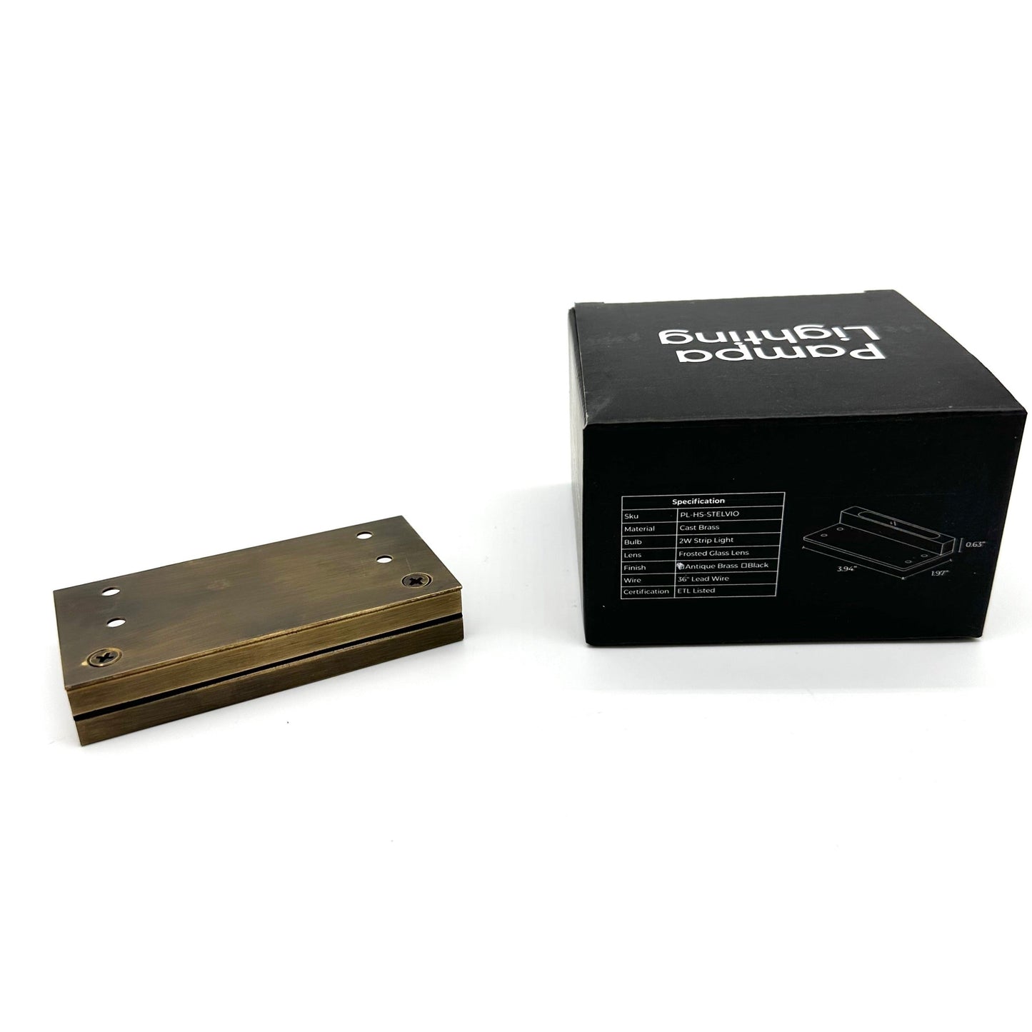 Stelvio Antique Brass Hardscape Light 3"