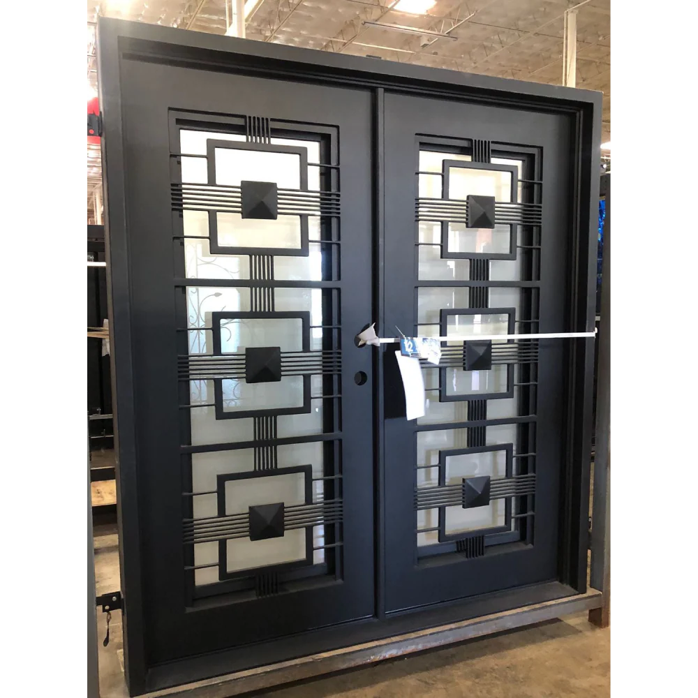 Malibu 6/0x6/8 Double Wrought Iron Prehung Front Door