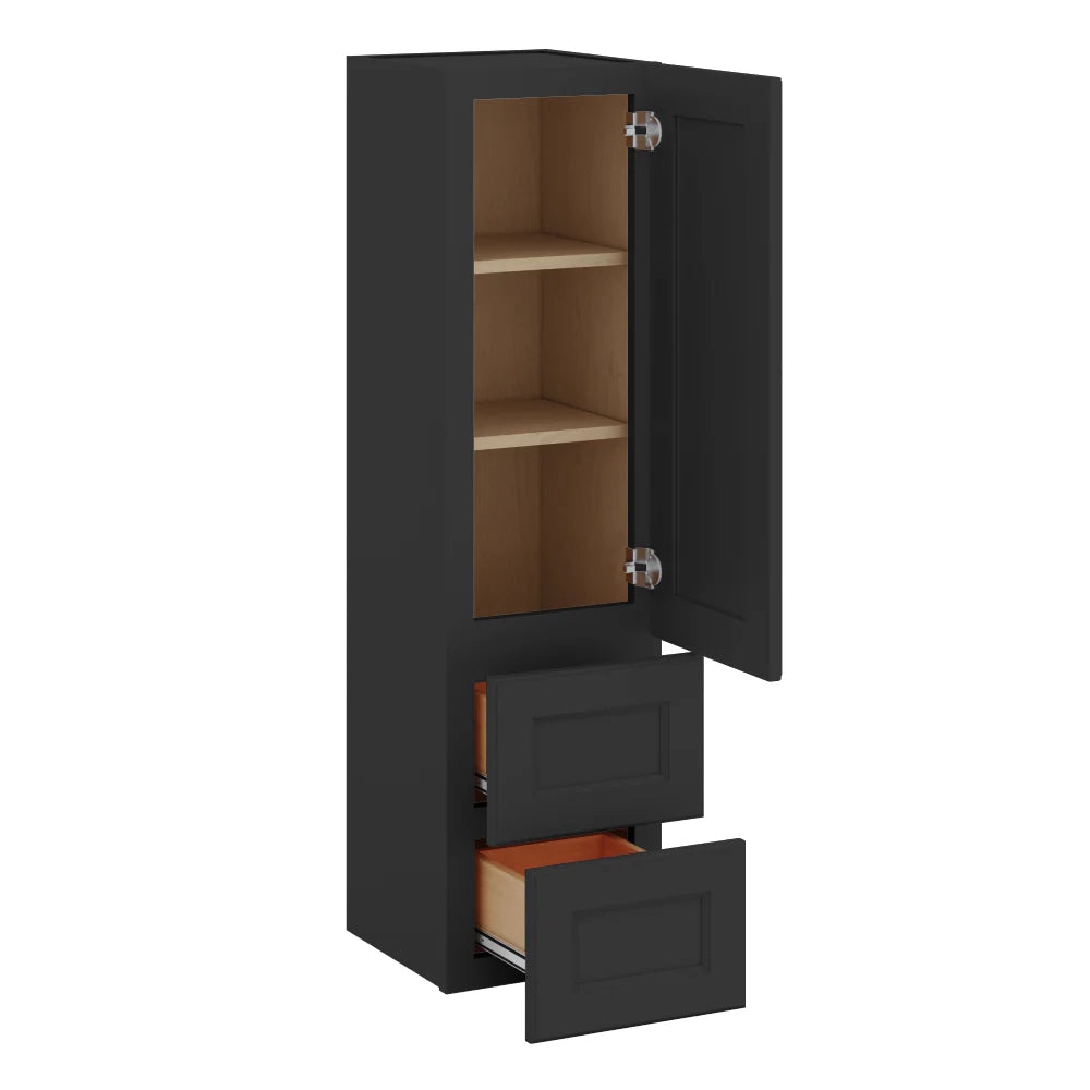 J&K Charcoal E2 Vanity Counter Linen 12" W x 45" H x 12" D