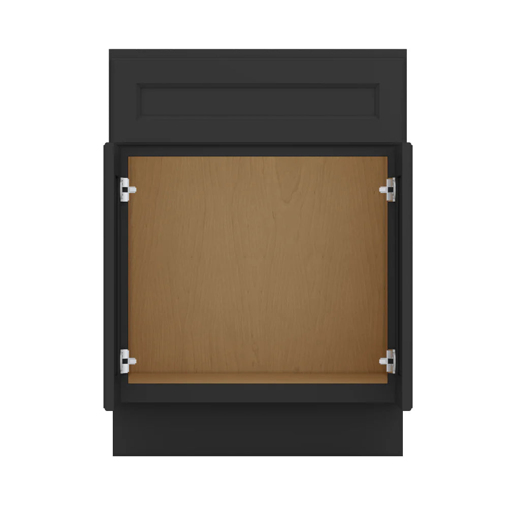 J&K Charcoal E2 Vanity Base Sink Door/False Drawer 24" W x 33" H x 21" D