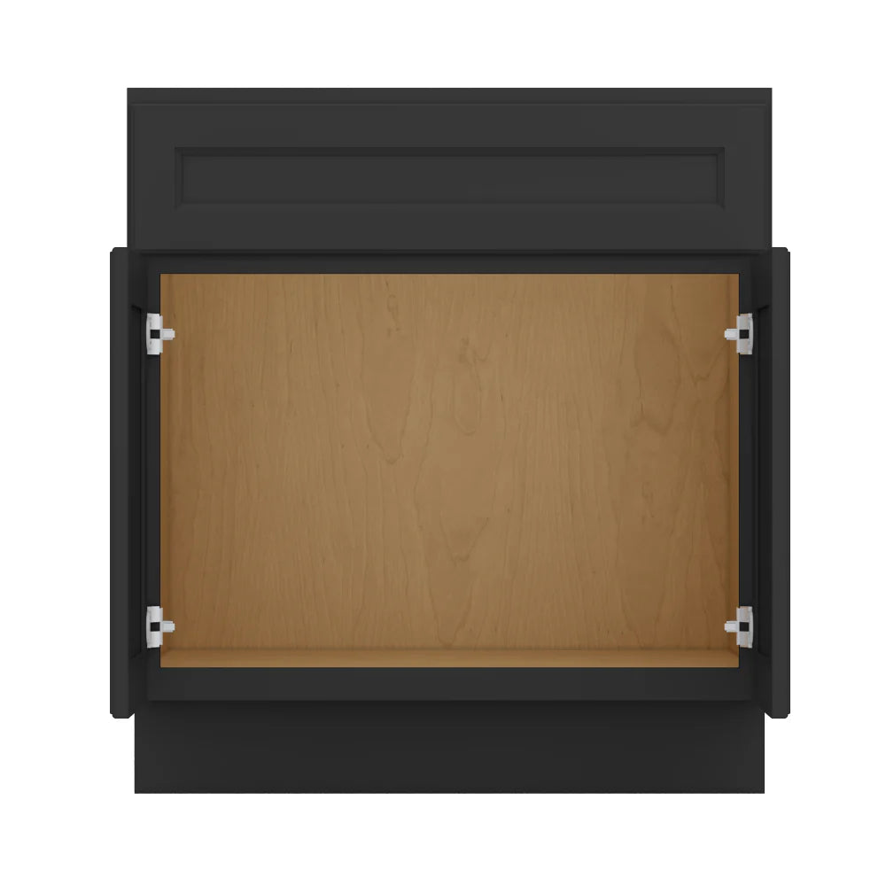 J&K Charcoal E2 Vanity Base Sink Door/False Drawer 30" W x 33" H x 21" D