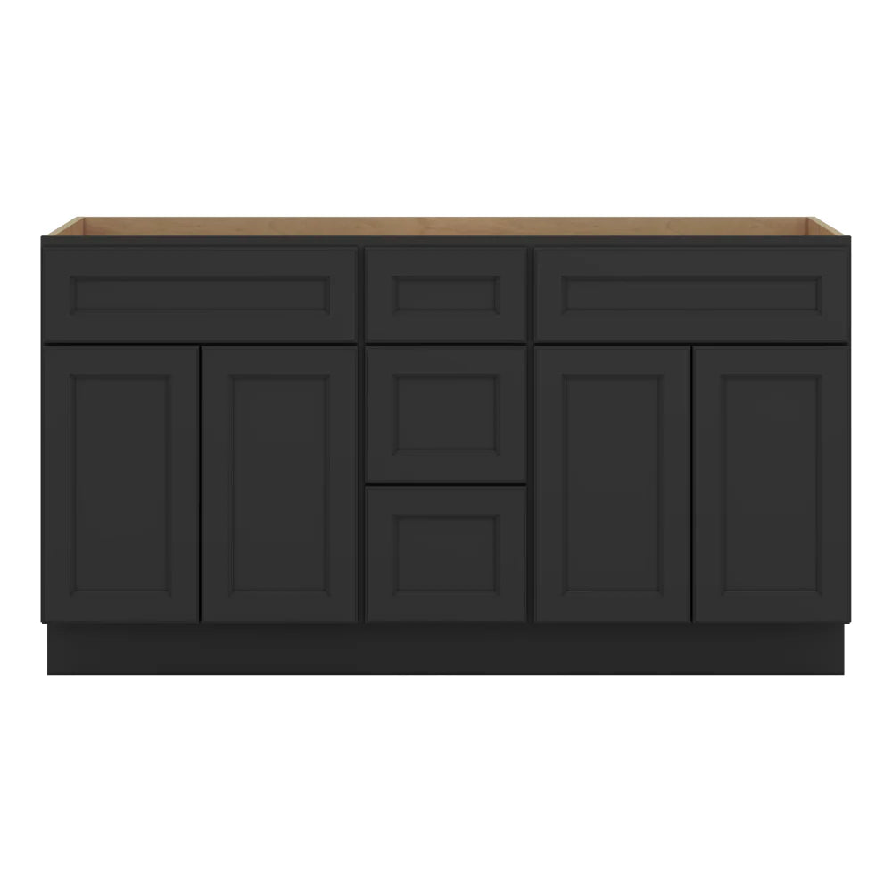 J&K Charcoal E2 Vanity Sink Combo 60" W x 33" H x 21" D
