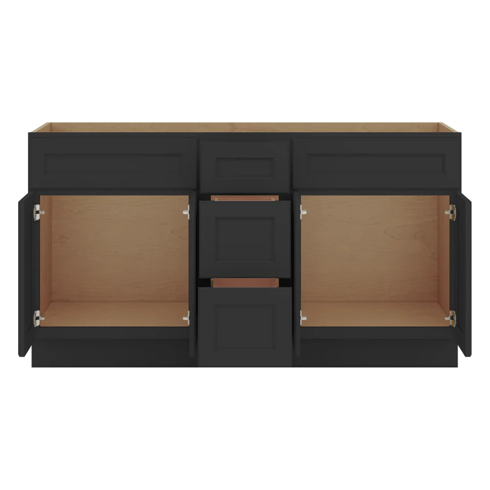 J&K Charcoal E2 Vanity Sink Combo 60" W x 33" H x 21" D