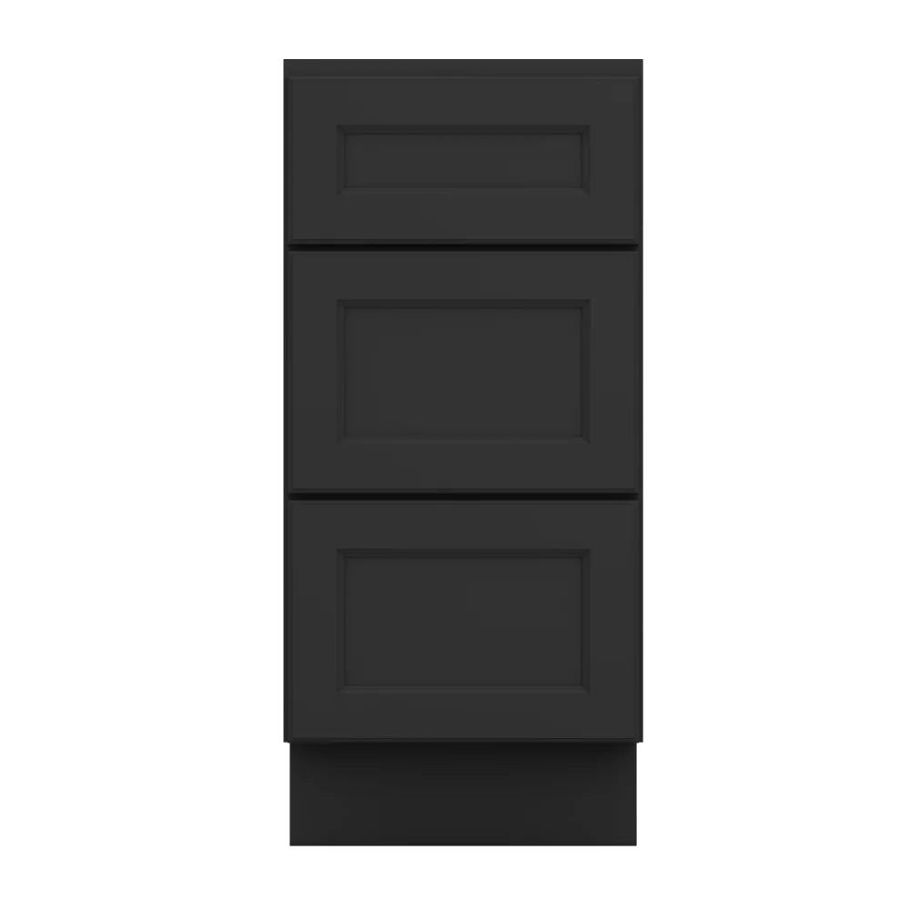J&K Charcoal E2 Vanity 3 Drawer Base 15" W x 33" H x 21" D