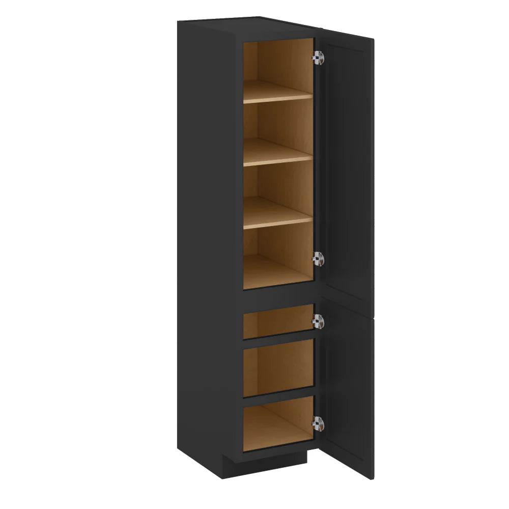 J&K Charcoal E2 Vanity Linen 18" W x 81" H x 24" D