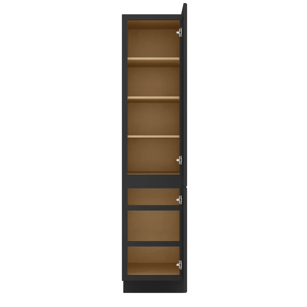 J&K Charcoal E2 Vanity Linen 18" W x 81" H x 24" D