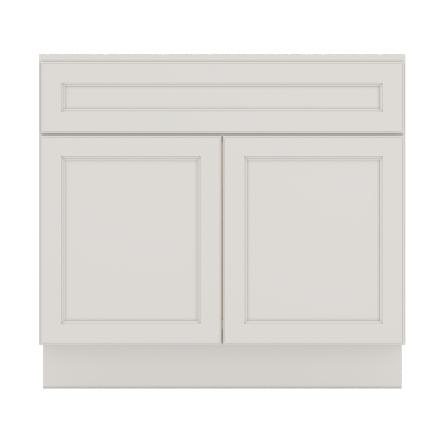 J&K Dove E1 Vanity Base Sink Door/False Drawer 36" W x 33" H x 21" D