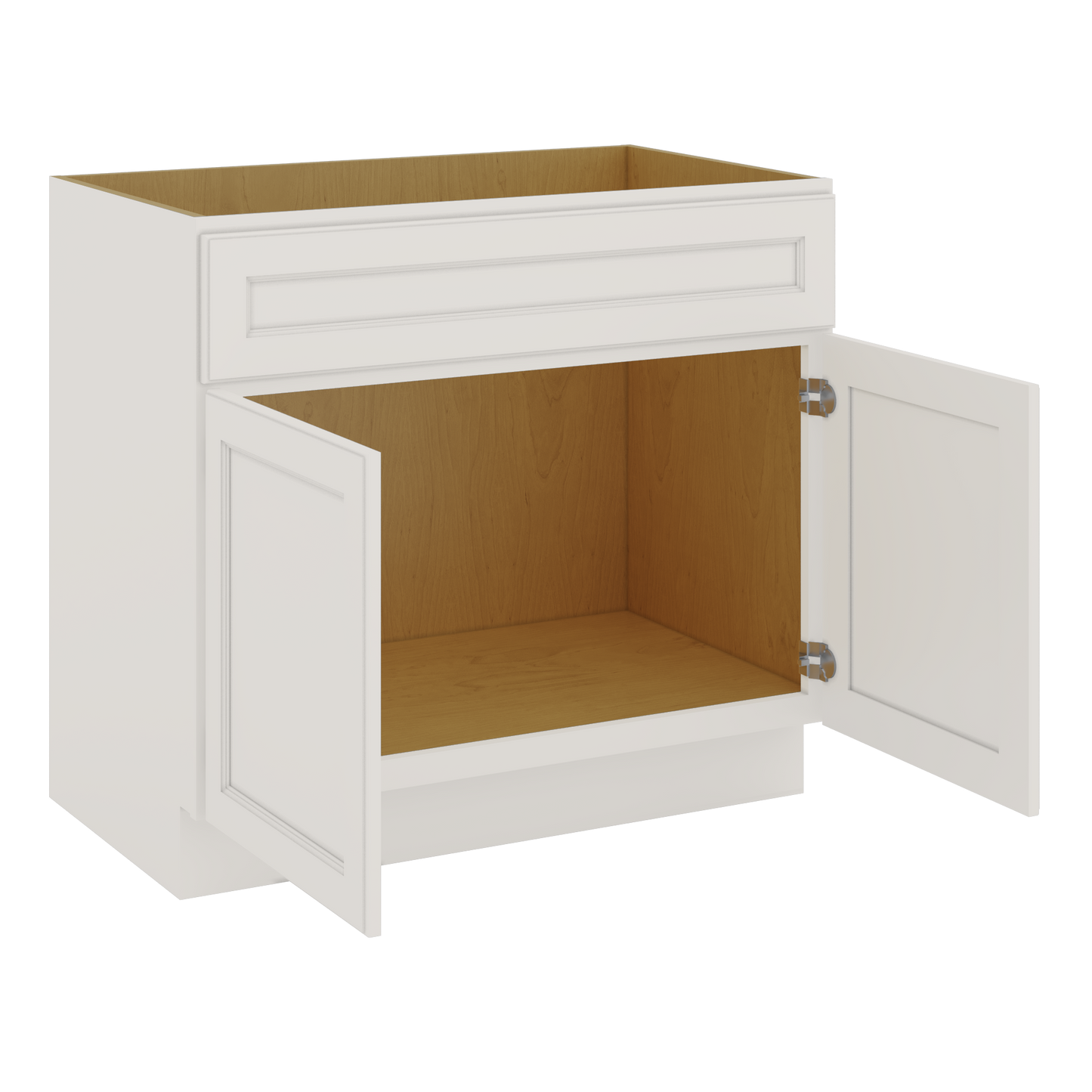 J&K Dove E1 Vanity Base Sink Door/False Drawer 36" W x 33" H x 21" D