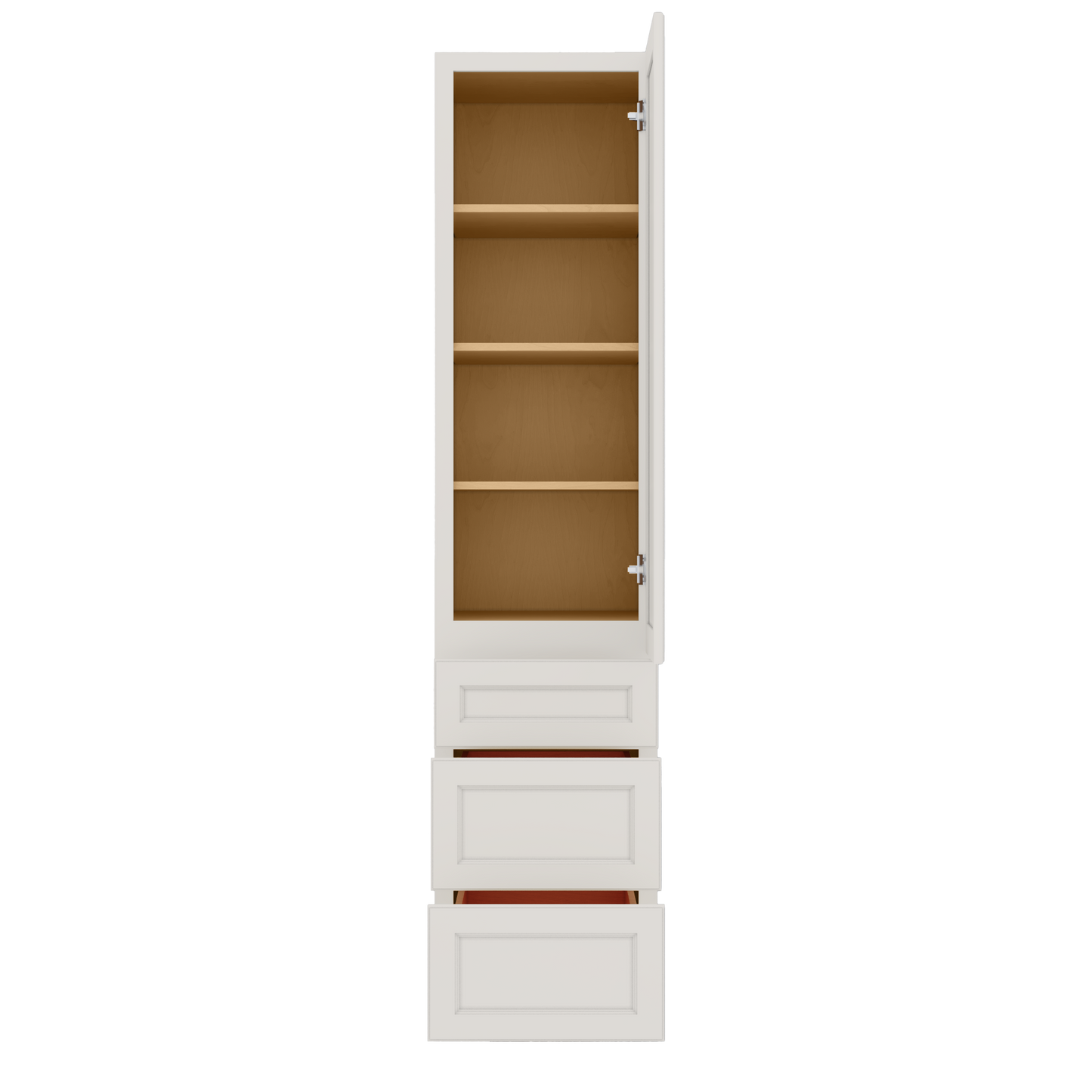 J&K Dove E1 Vanity Linen with bottom Drawers 18" W x 81" H x 24" D
