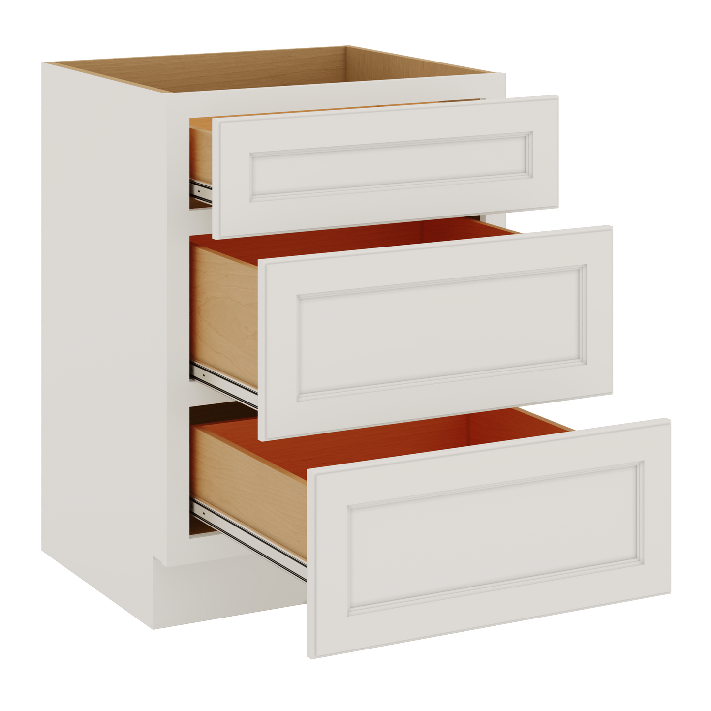 J&K Dove E1 Vanity 3 Drawer Base 24" W x 33" H x 21" D