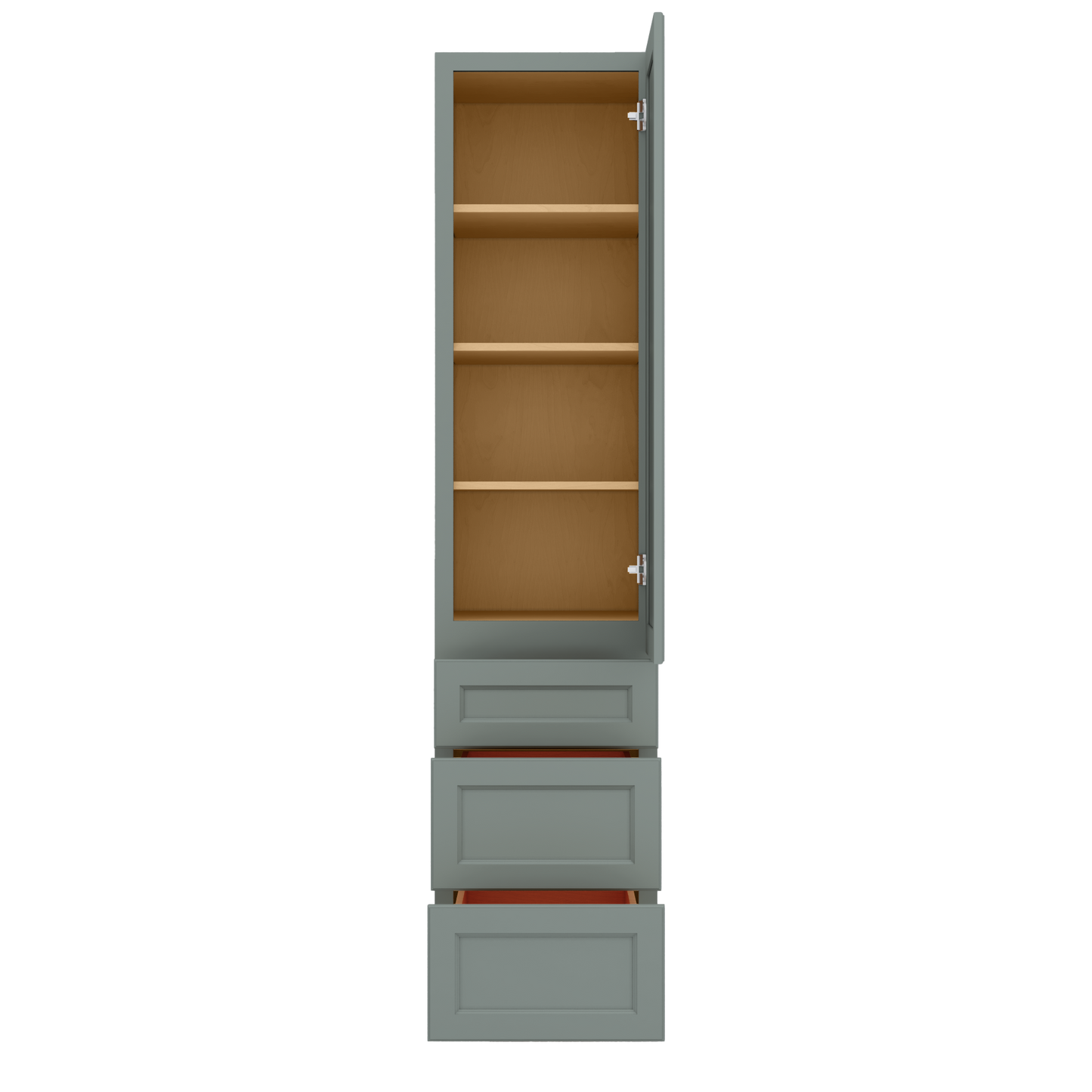 J&K Sage E3 Vanity Linen with bottom Drawers 18" W x 81" H x 24" D