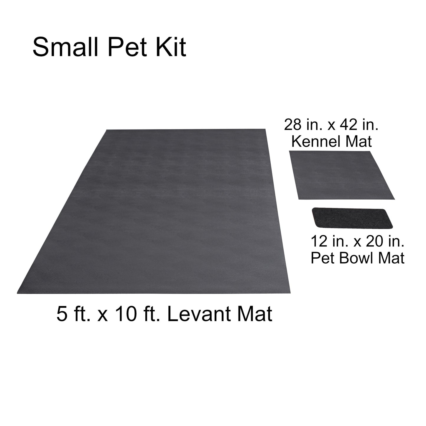 New Pet Parent Kit | 5' x 10' Mat, Kennel Mat, Pet Bowl Mat | G-Floor<sup>®</sup> Pet Protective Flooring