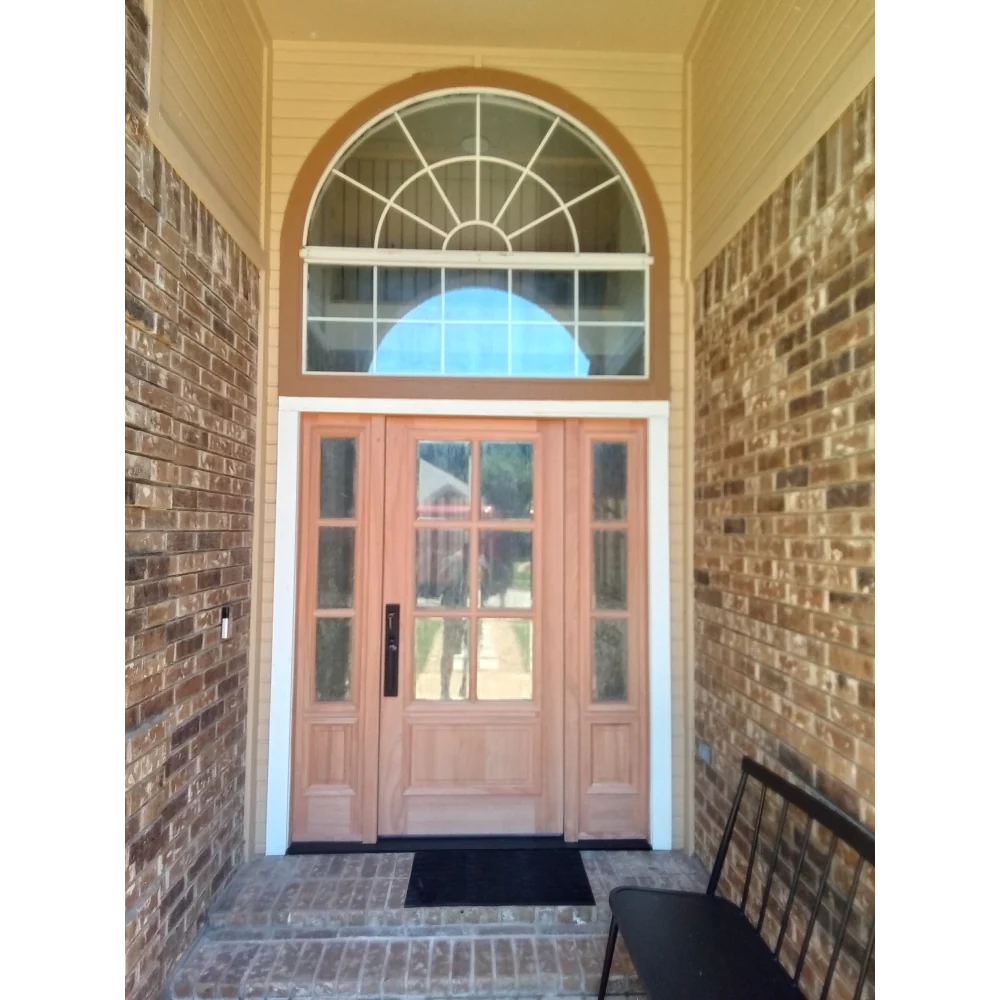 5/9x6/8 Exterior Mahogany Door 6 Lite with Sidelights