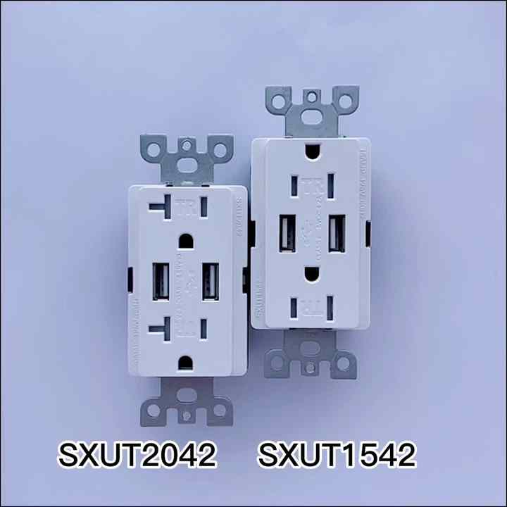 US Standard Wall Switch Socket 15-Amp 125V 2.1A USB Home Use Electrical Tamper Resistant Socket Outlet