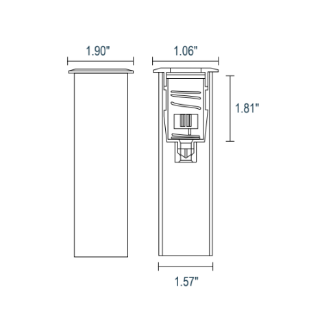 Mini Bronze Glass In Ground Well Light