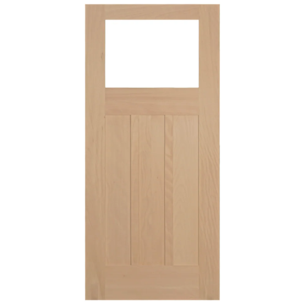 36x80 in Exterior Wood Door Slab | Craftsman 1 Lite