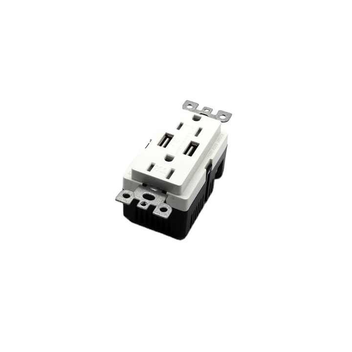 Factory Price USB Charger 2.1Amp USB Output 15A Tamper Resistant Electrical Receptacle USB Wall Outlet