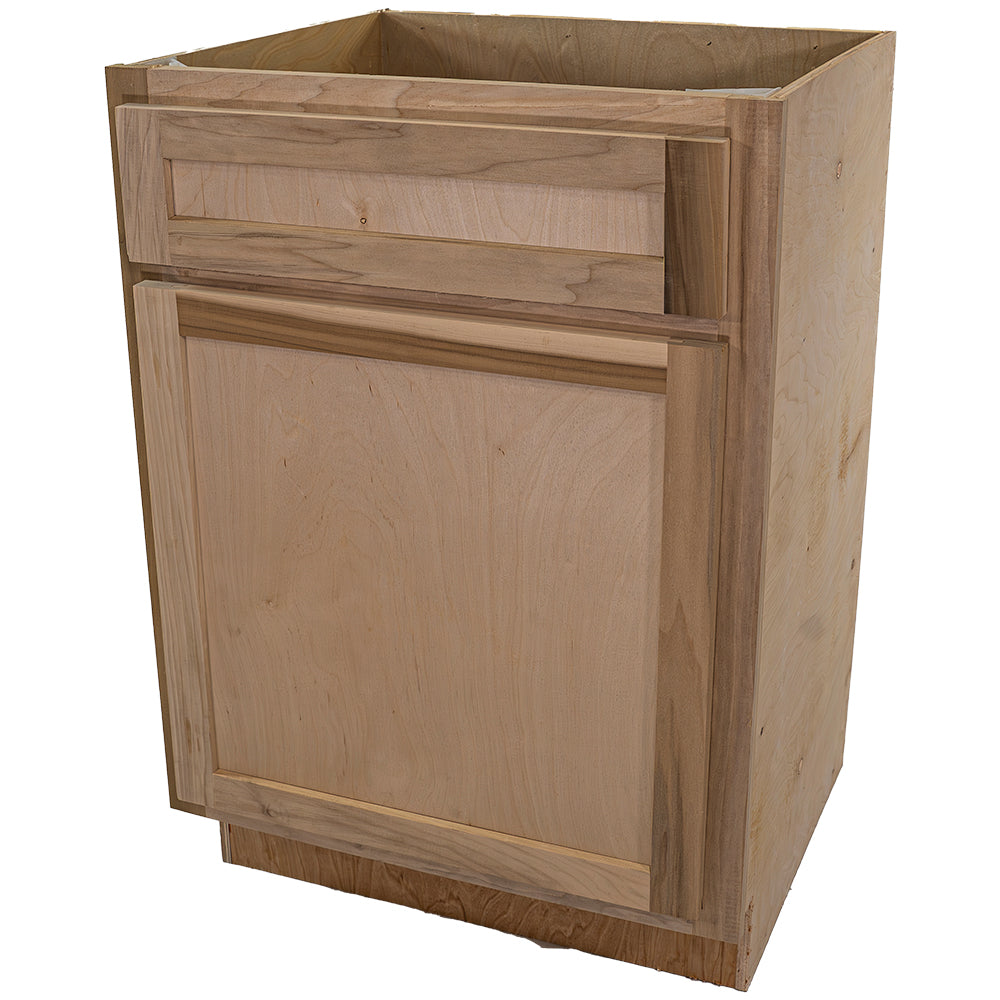 24 in. Sink Base Bathroom Vanity Cabinet in Unfinished Poplar | Shaker Style