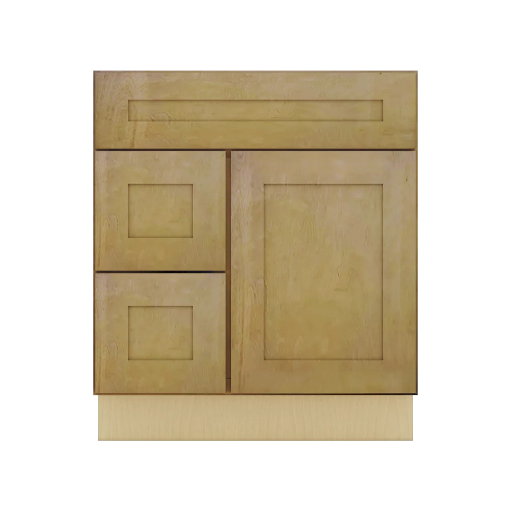 Modernform Cabinet Natural Shaker 30" W X 34 1/2" H X 21" D Combo Cabinet w/2 Tub Drawers