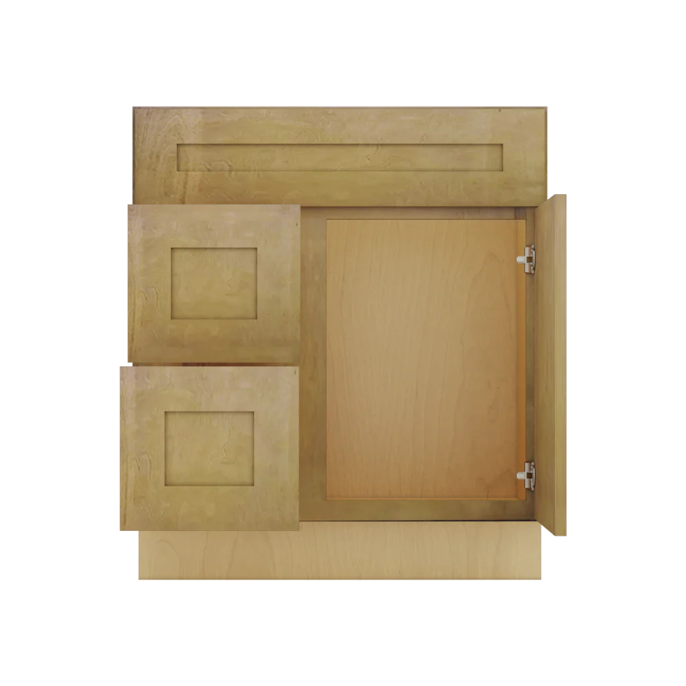 Modernform Cabinet Natural Shaker 30" W X 34 1/2" H X 21" D Combo Cabinet w/2 Tub Drawers