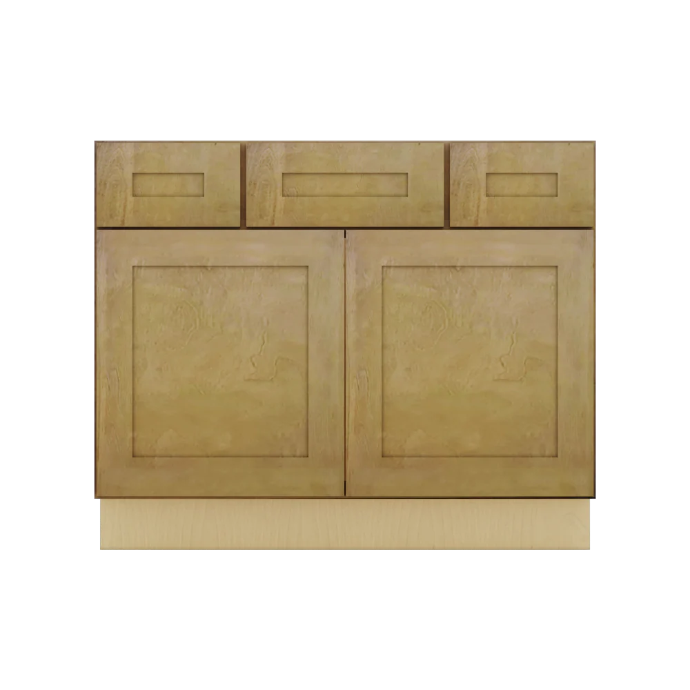 Modernform Cabinet Natural Shaker 42" W X 34 1/2" H X 21" D Combo Cabinet w/2 Side Drawers