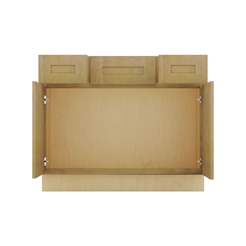 Modernform Cabinet Natural Shaker 42" W X 34 1/2" H X 21" D Combo Cabinet w/2 Side Drawers