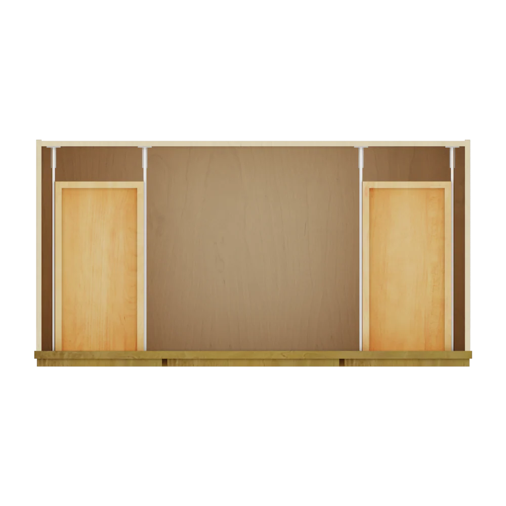 Modernform Cabinet Natural Shaker 42" W X 34 1/2" H X 21" D Combo Cabinet w/2 Side Drawers