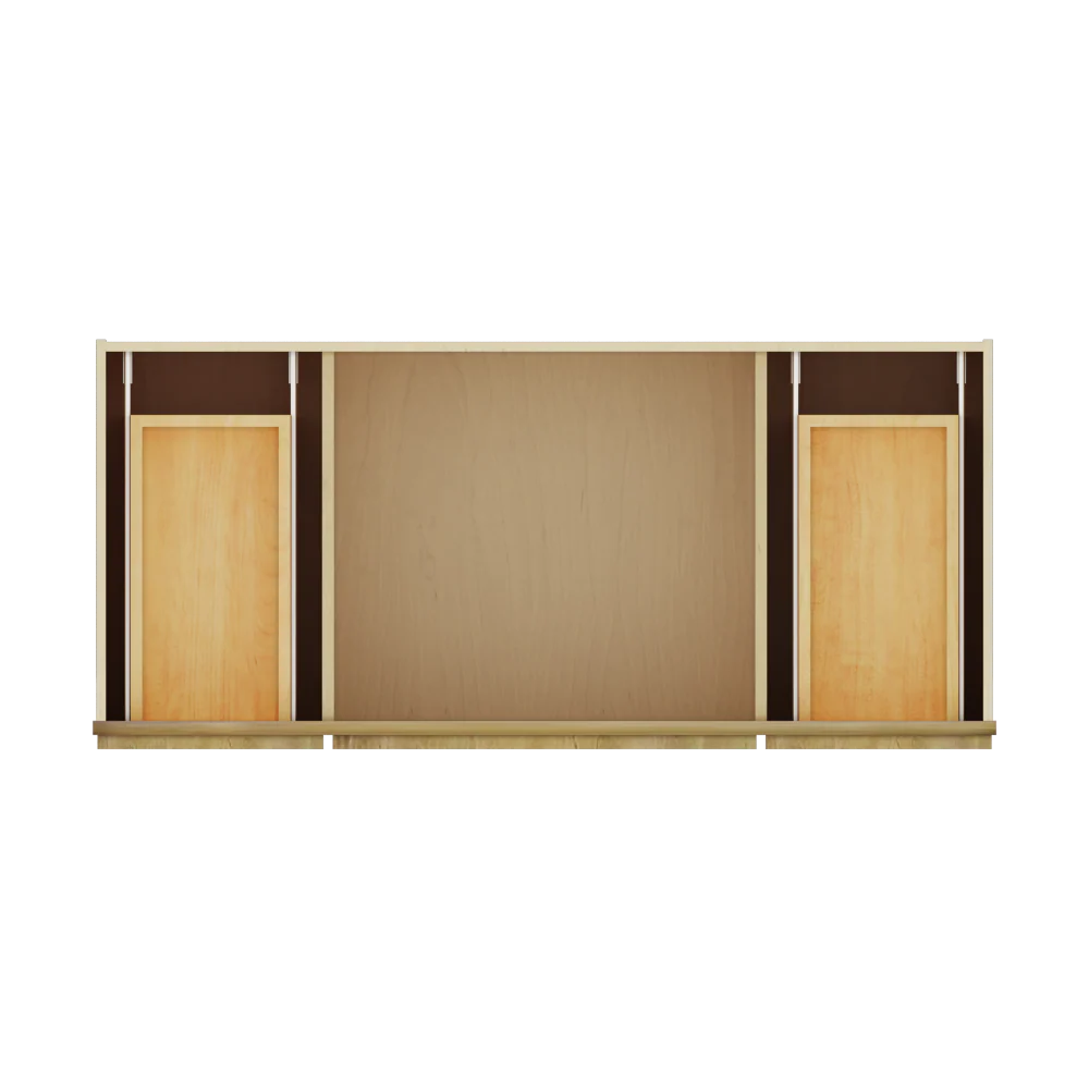 Modernform Cabinet Natural Shaker 48" W X 34 1/2" H X 21" D Combo Cabinet 2 Doors/6 Drawers/1 False Front
