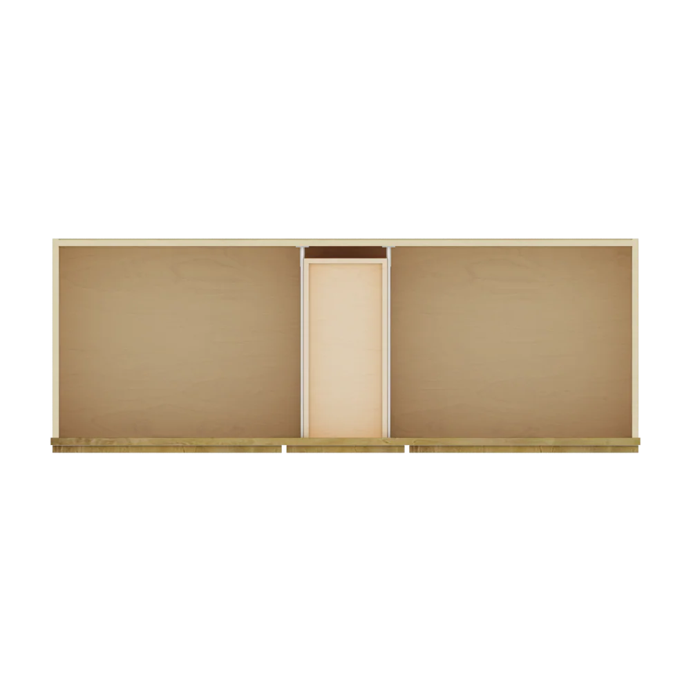 Modernform Cabinet Natural Shaker 60" W X 34 1/2" H X 21" D Combo Cabinet 4 Doors/3 Drawers/2 False Front