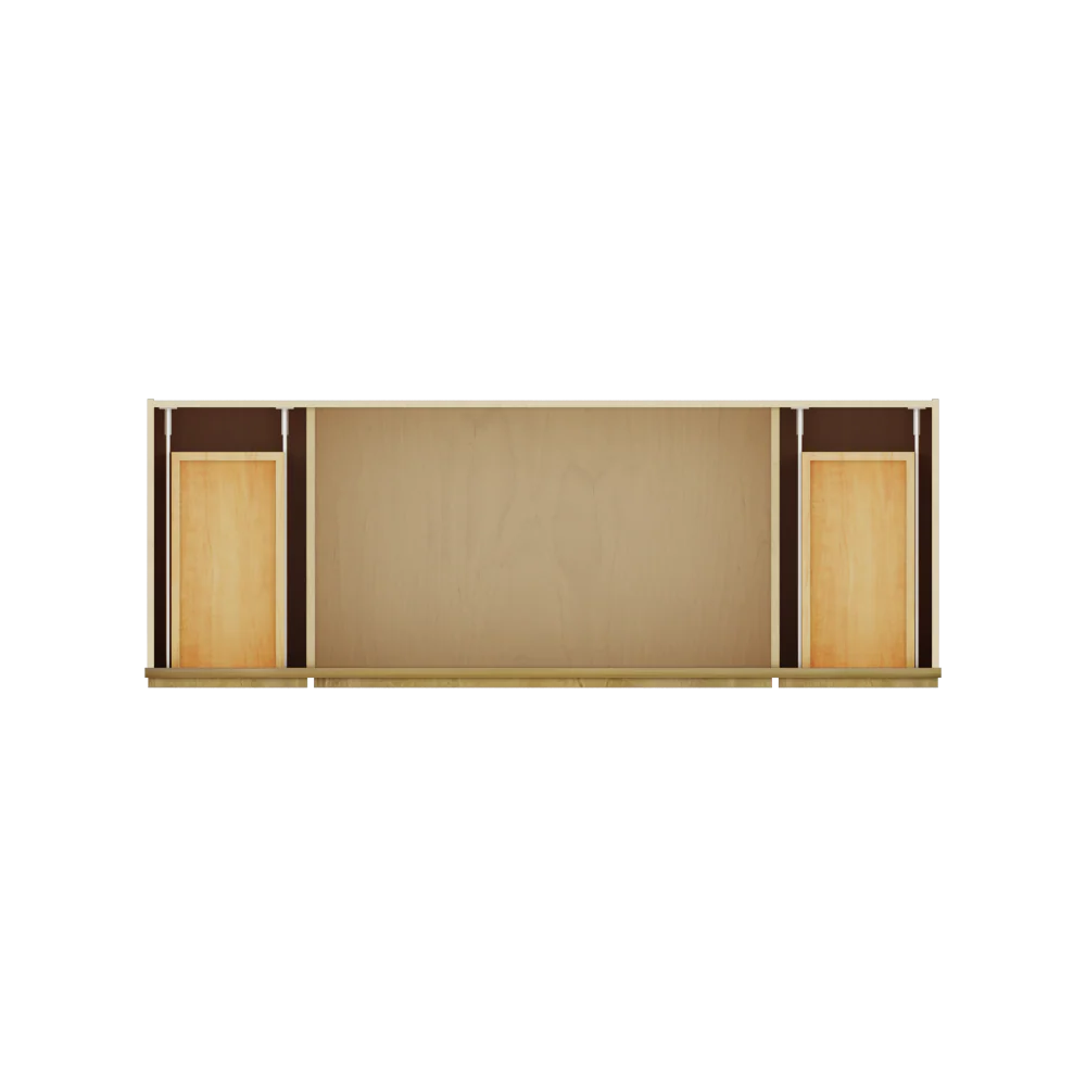 Modernform Cabinet Natural Shaker 60" W X 34 1/2" H X 21" D Combo Cabinet 2 Doors/6 Drawers/1 False Front