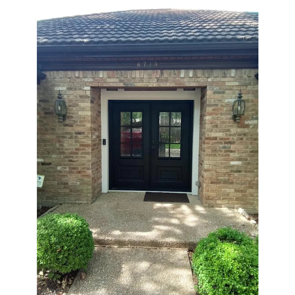 6/0x6/8 6 Lite Wrought Iron Prehung Front Door