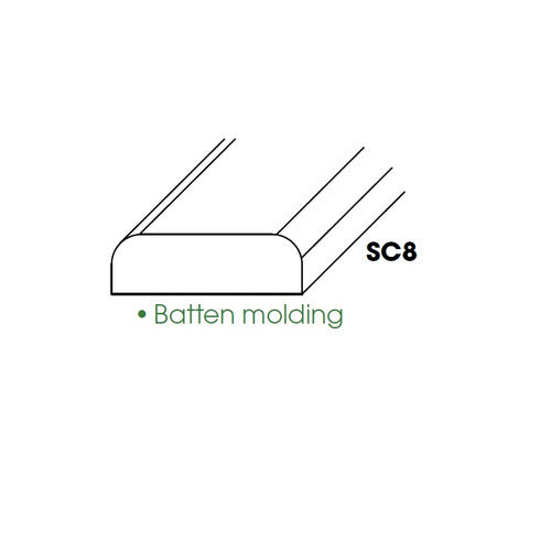 AW-SC8 (BM) ( (AW-GW-TW-PW) Shoe Molding 1/2"x3/4"x96" )