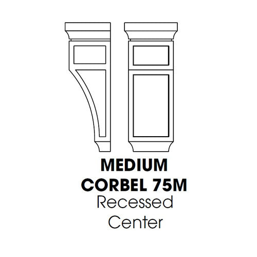 AW-CORBEL75M ( (AW-GW-TW-PW) Medium Corbel Recessed Center 5.25"Wx4.5Dx12.5"H )