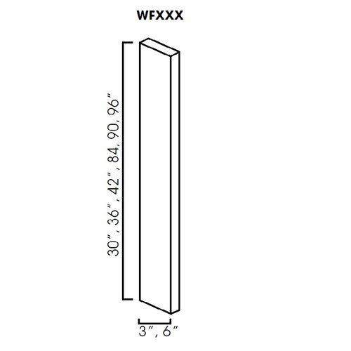 AW-WF384-3/4 ( (AW-GW-TW-PW) Wall Filler 3"Wx3/4"Dx84"H )