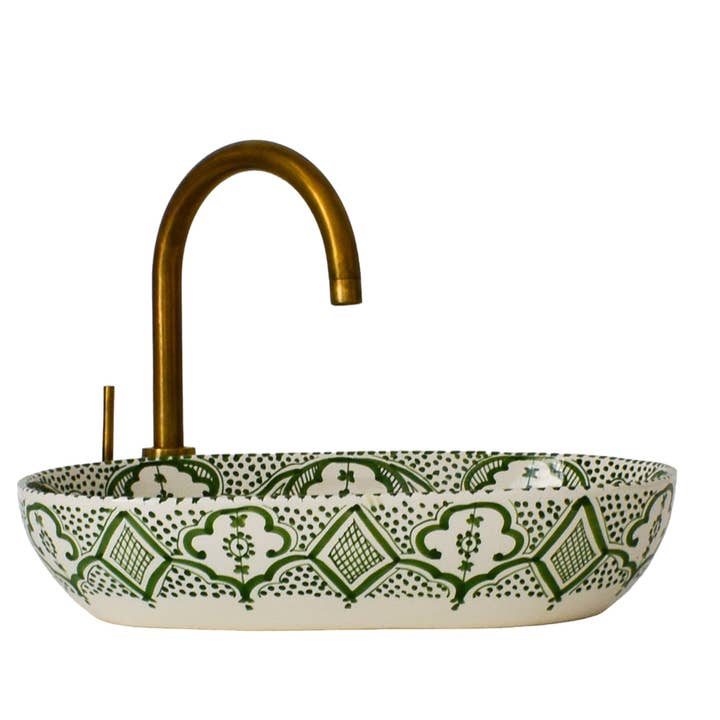 Wholesale Hand-Painted Oval Bathroom Sink #011