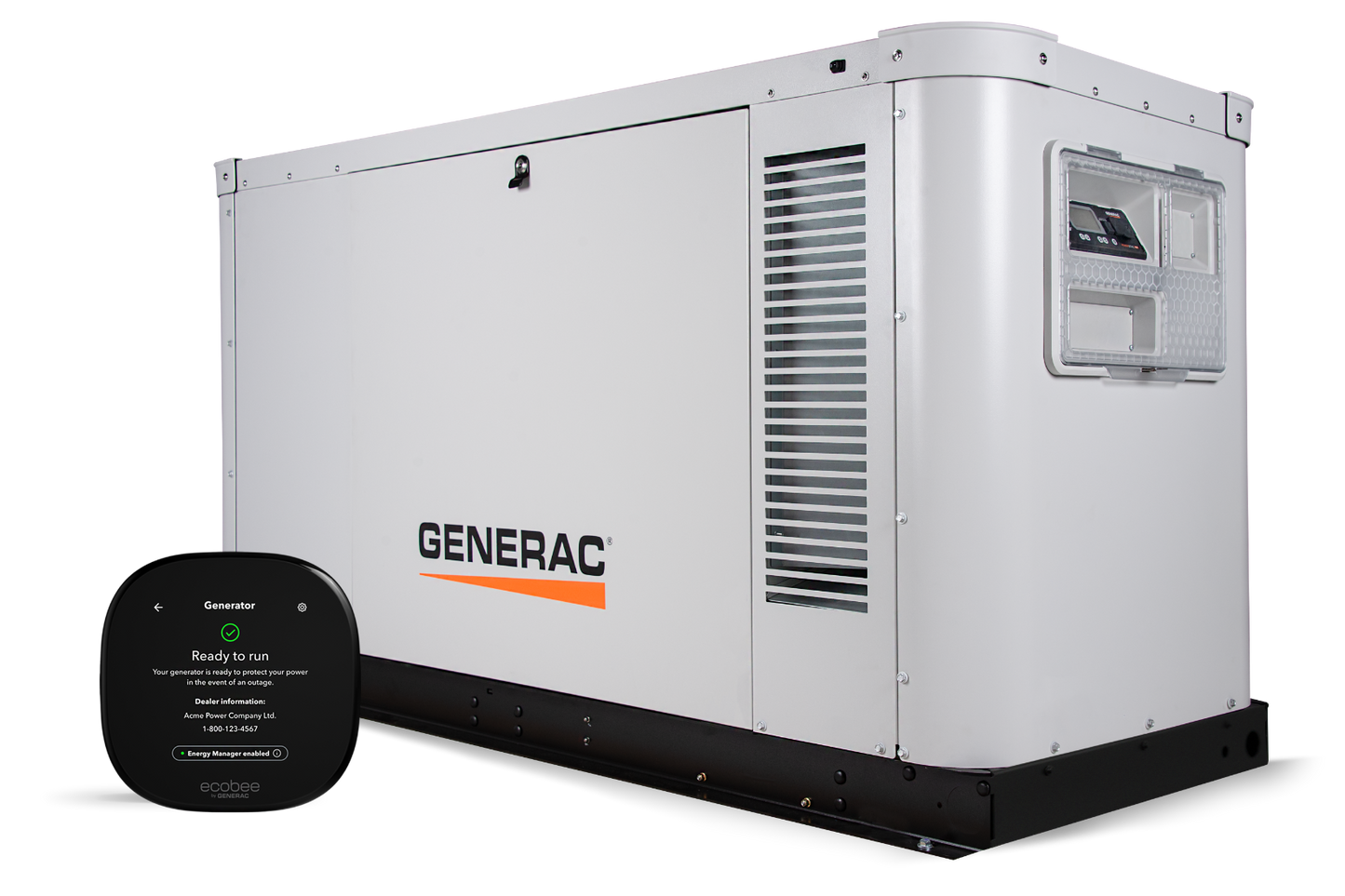Standby Generator, 48 kW | With ecobee by Generac Smart Thermostat | 120/240 V 1-Phase | CA-MA Emissions