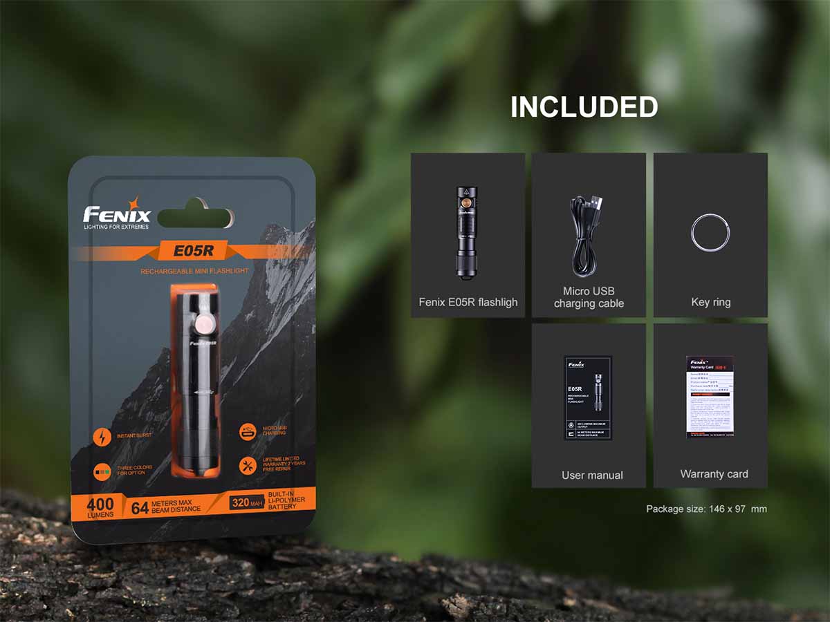 Fenix E05R Keychain Flashlight