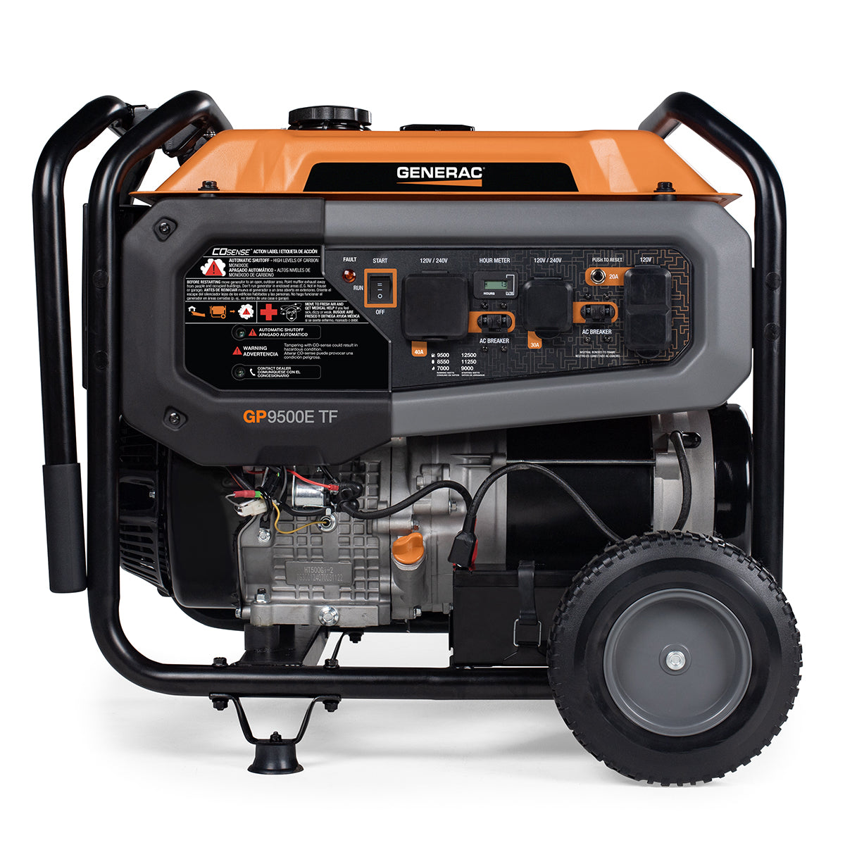 Generac GP9500E | Tri Fuel Portable Generator, 50ST