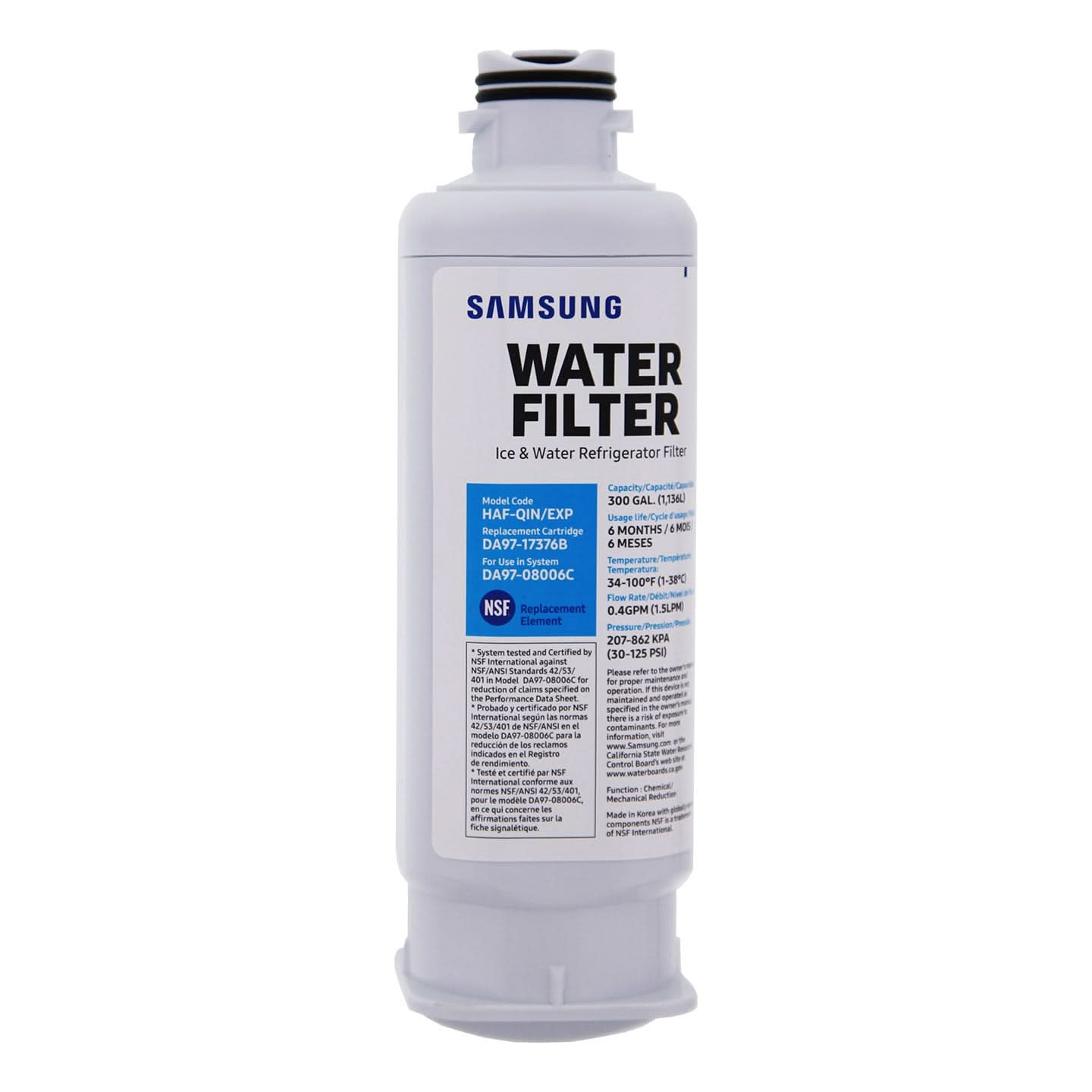 Samsung DA97-17376B/HAF-QIN Refrigerator Water Filter