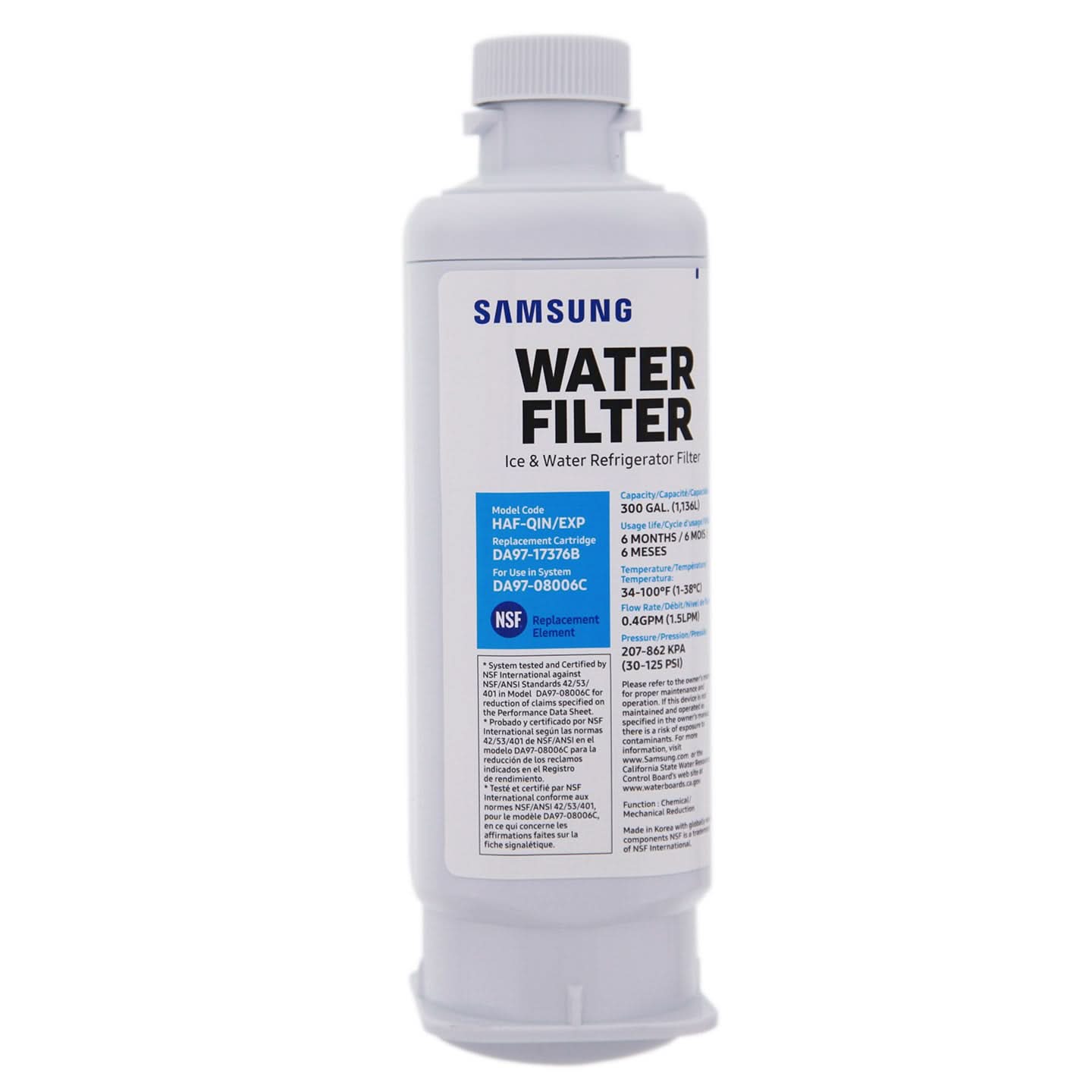 Samsung DA97-17376B/HAF-QIN Refrigerator Water Filter