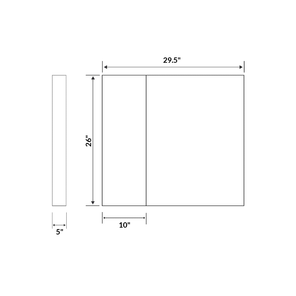 30 W x 26 H Mirrored Medicine Cabinet LMC1-30