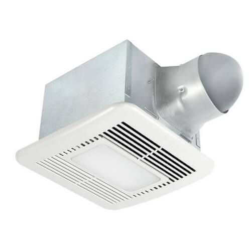 Breez Signature Adjustable Dual Speed Bath Fan w/ Dimmable LED Light & Night Light