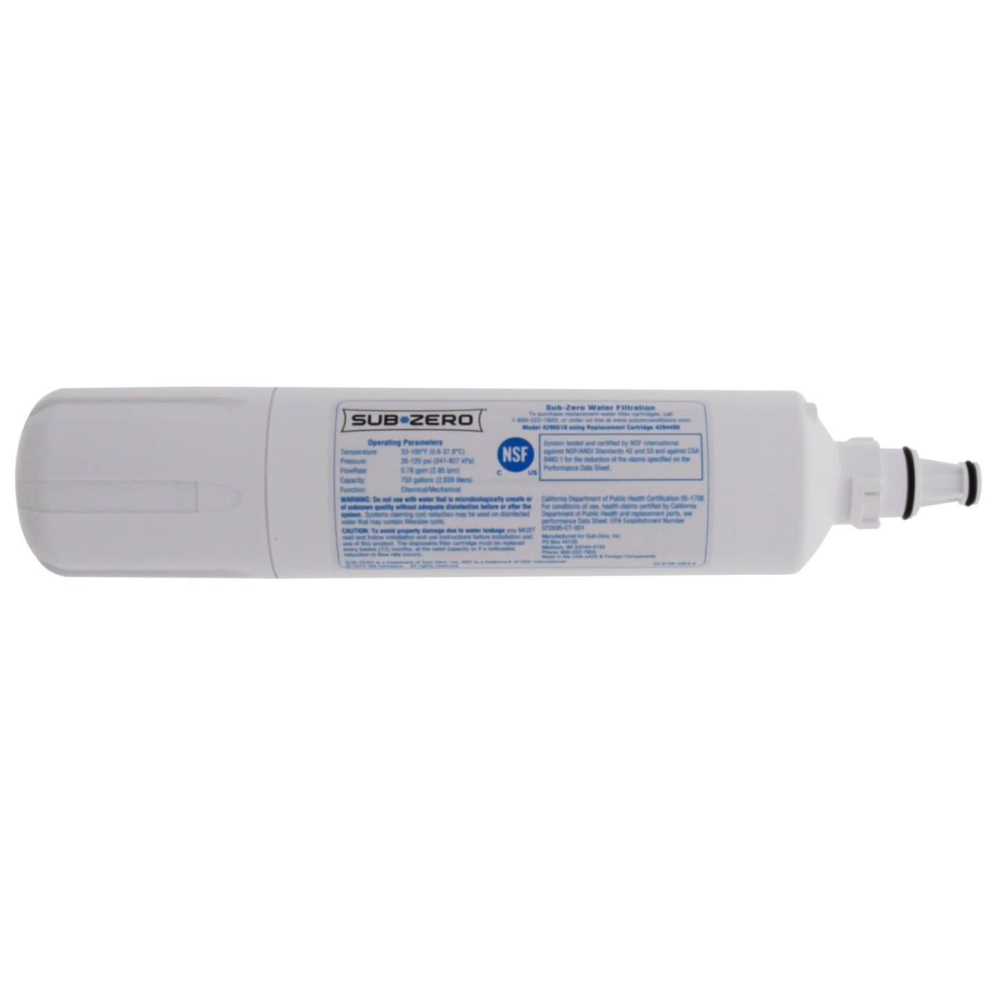 4204490 Sub-Zero Refrigerator Replacement Water Filter Cartridge