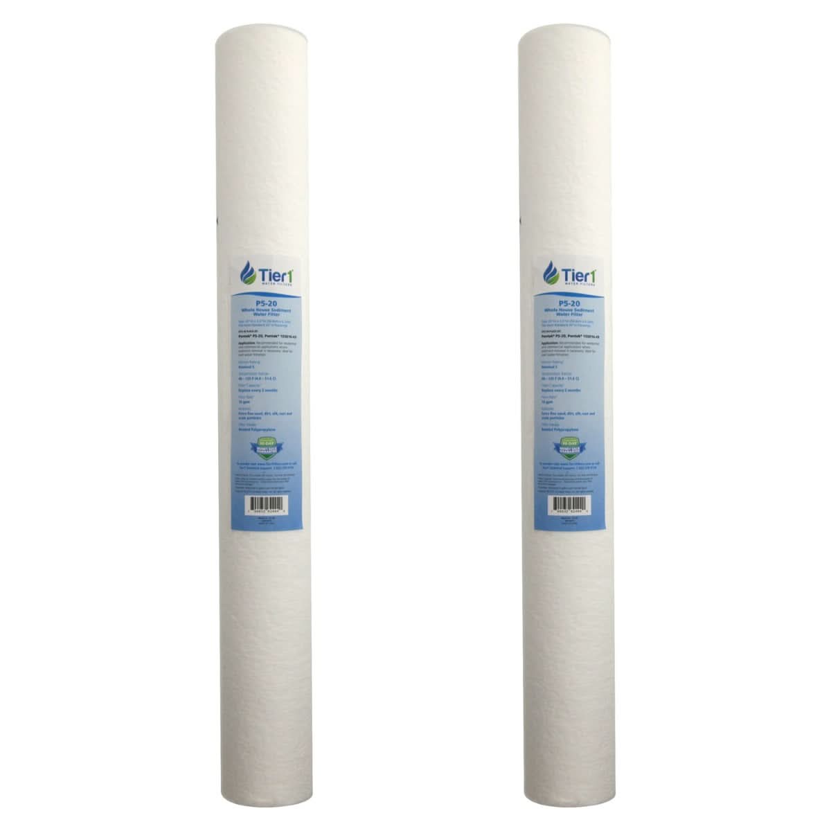 Tier1 20" x 2.5" Polypropylene Sediment Filter, 5 Micron