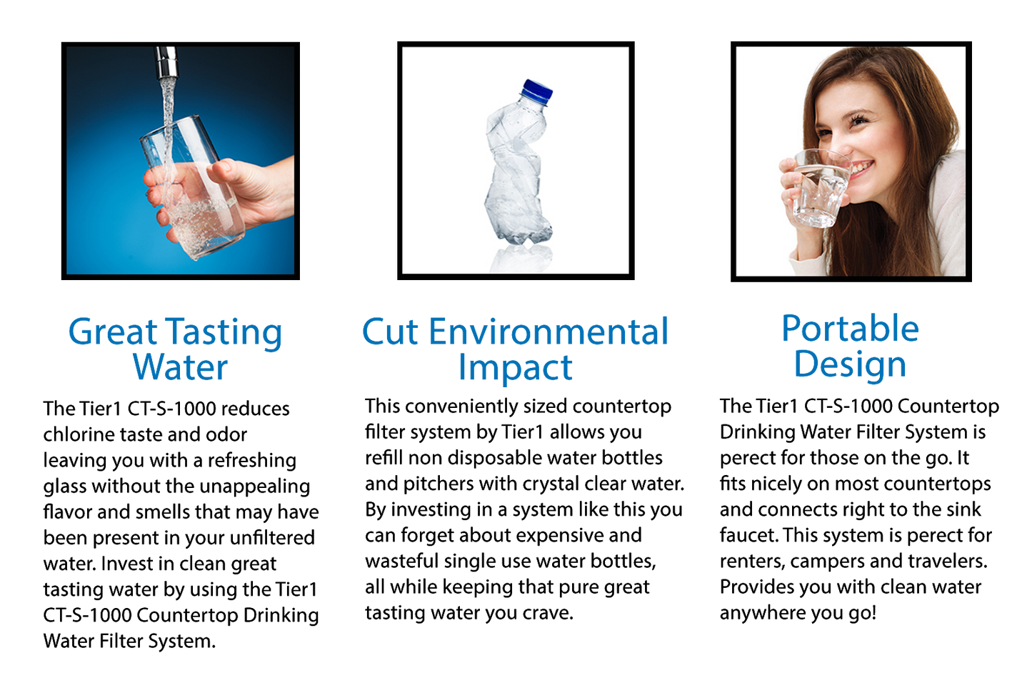 Tier1 CT-S-1000 Countertop Drinking Water Filter System