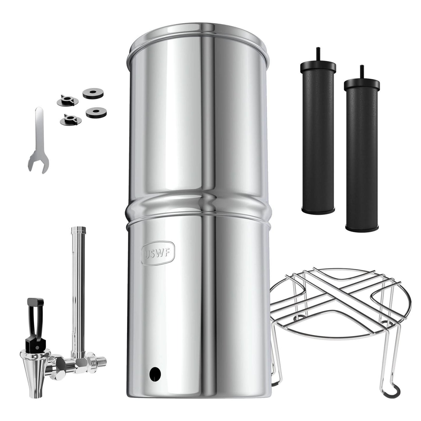 USWF 2.25 Gallon Stainless Steel Gravity Fed Filter System