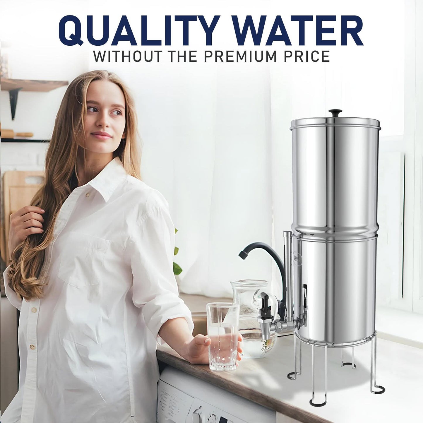 USWF Gravity Filter Elements Combo Pack, Black Carbon And Fluoride Filtration Elements