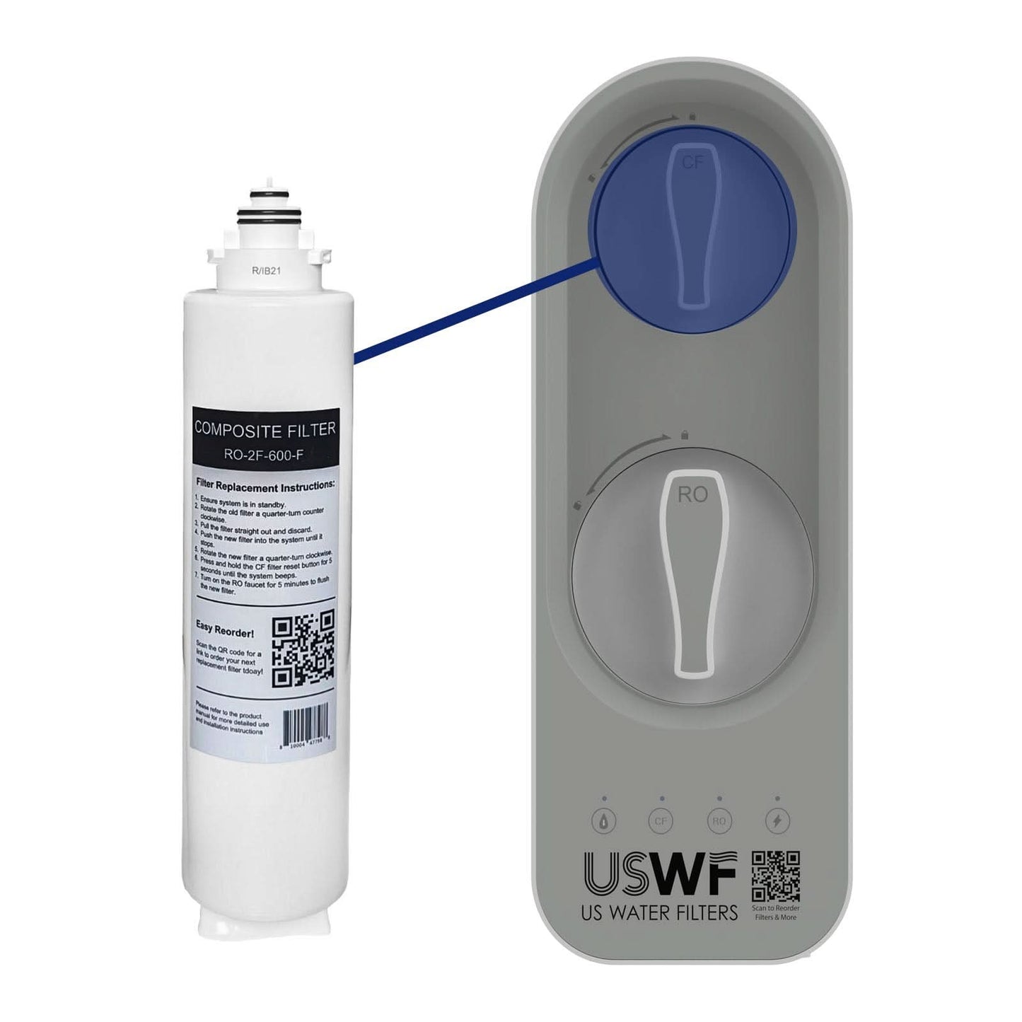 USWF 600GPD Tankless RO System