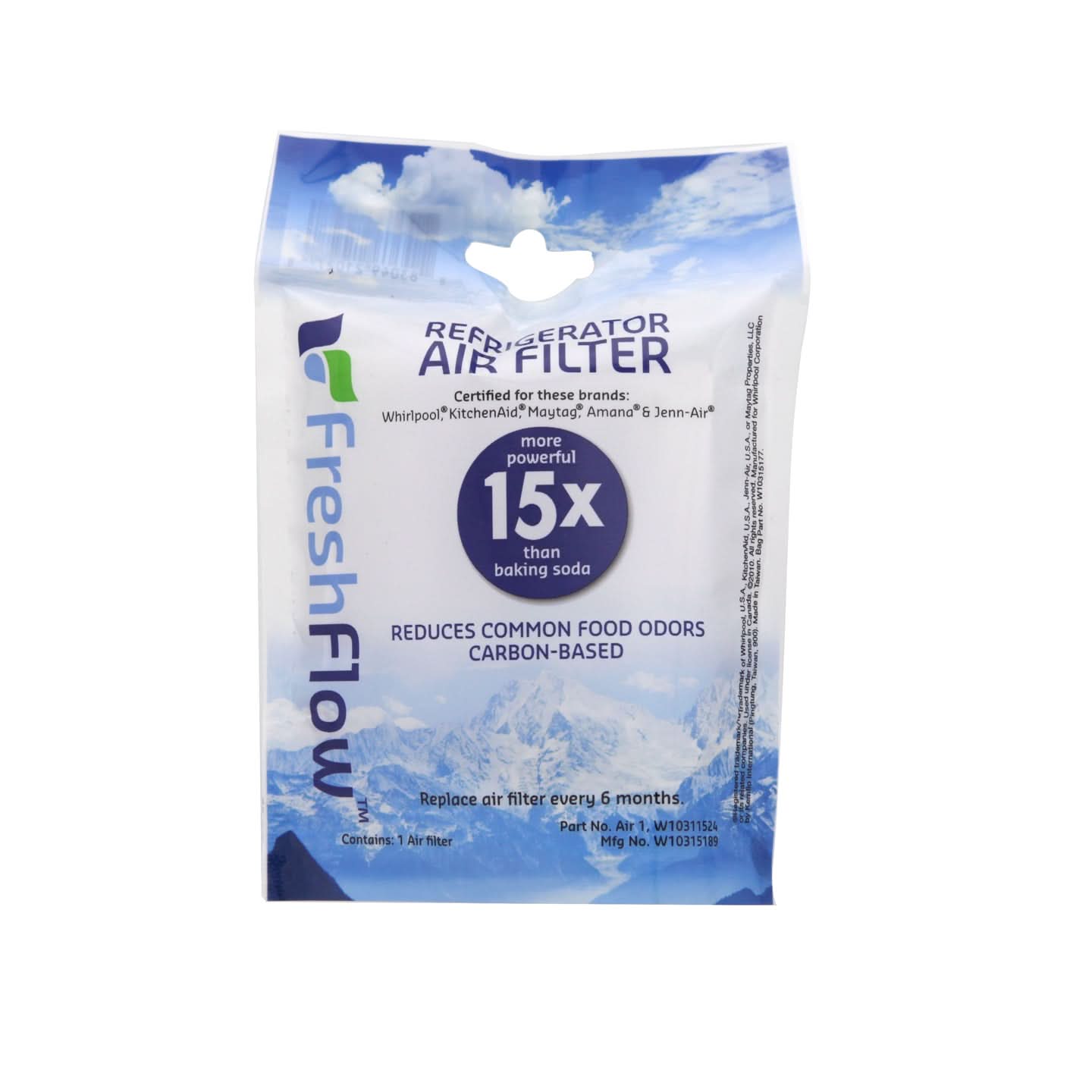 Whirlpool W10311524 FreshFlow Carbon Impregnated Refrigerator Air Filter